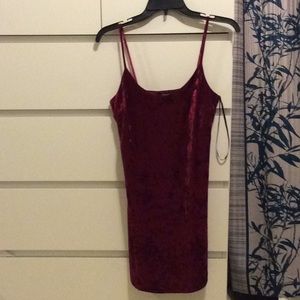 Forever 21 red velvet dress